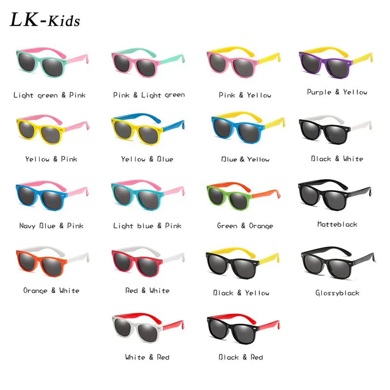 WarBlade Round Polarized Kids' Sunglasses: Silicone Flexible UV400