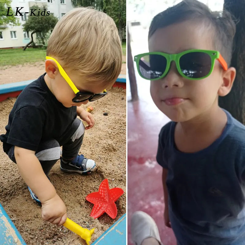 WarBlade Round Polarized Kids' Sunglasses: Silicone Flexible UV400