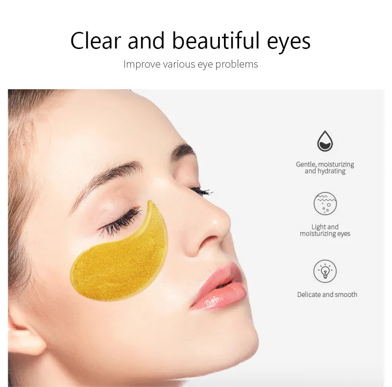 60PC Gold Caviar Collagen Eye Masks: Anti-Wrinkle Care