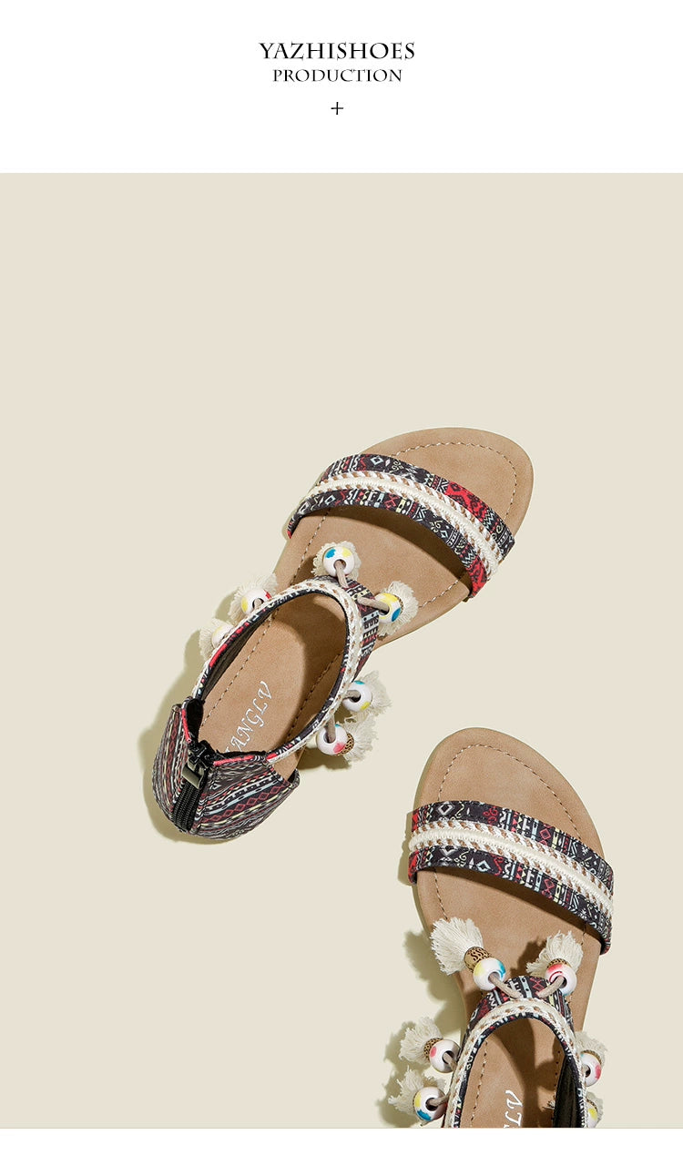 Fairy National Style Wedge Bohemian Roman Shoes