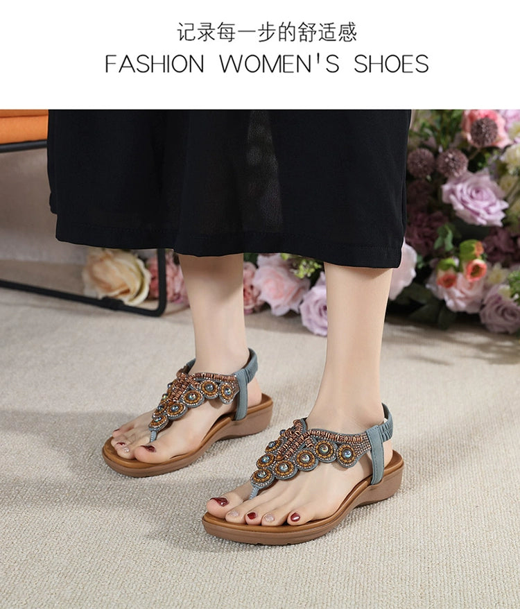 Thick Sole Bohemian Wedge Sandals