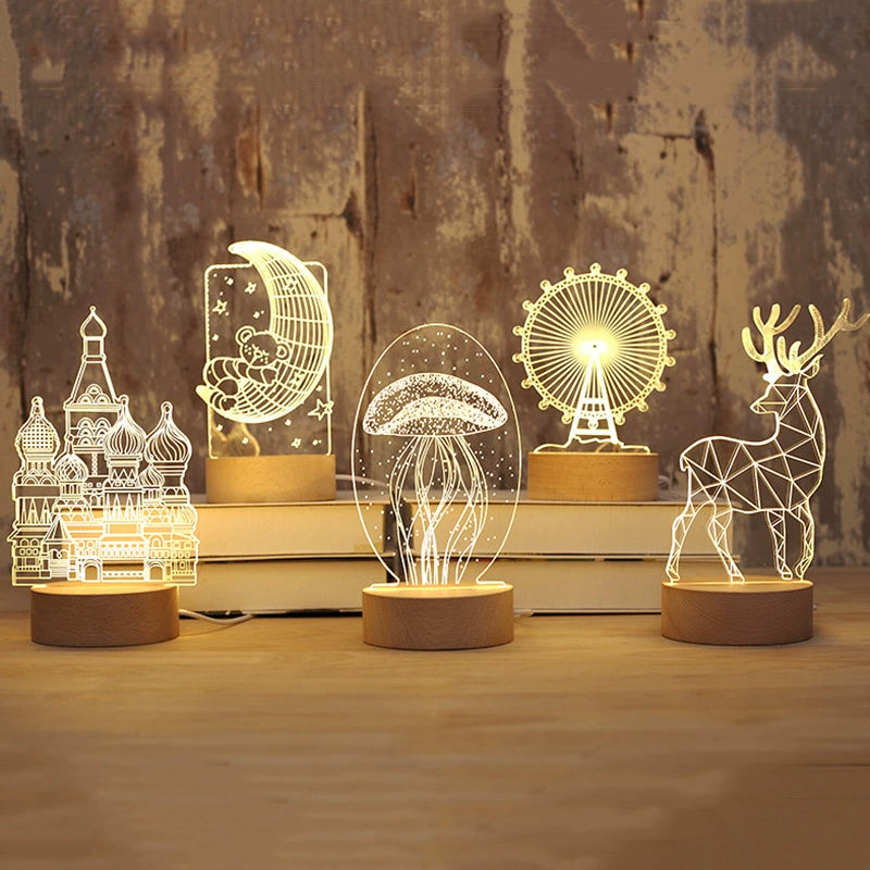 Scandinavian USB Night Light for Bedrooms