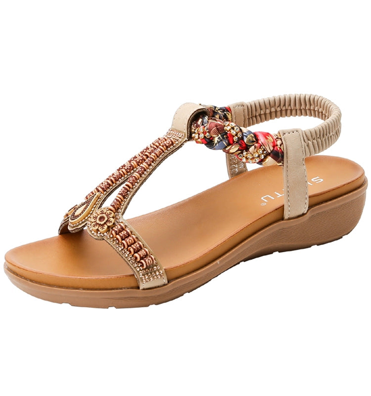 Bohemian Thick Sole Wedge Travel Sandals 41-43