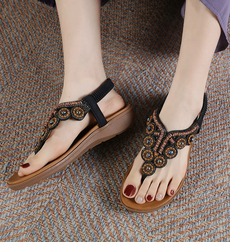 Thick Sole Bohemian Wedge Sandals