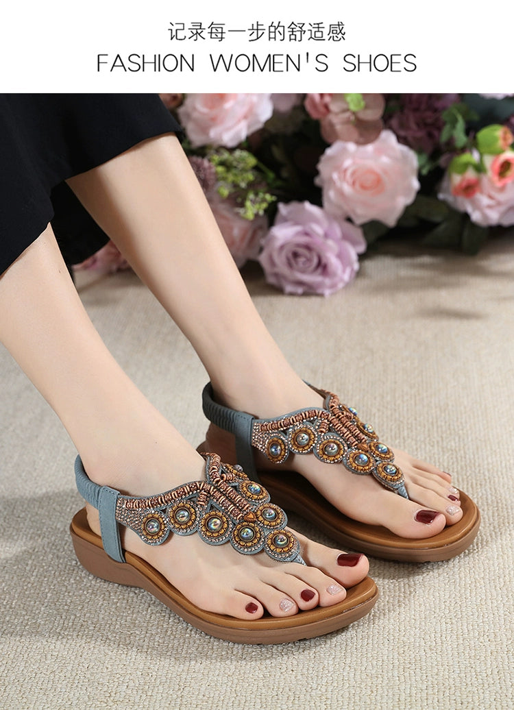 Thick Sole Bohemian Wedge Sandals