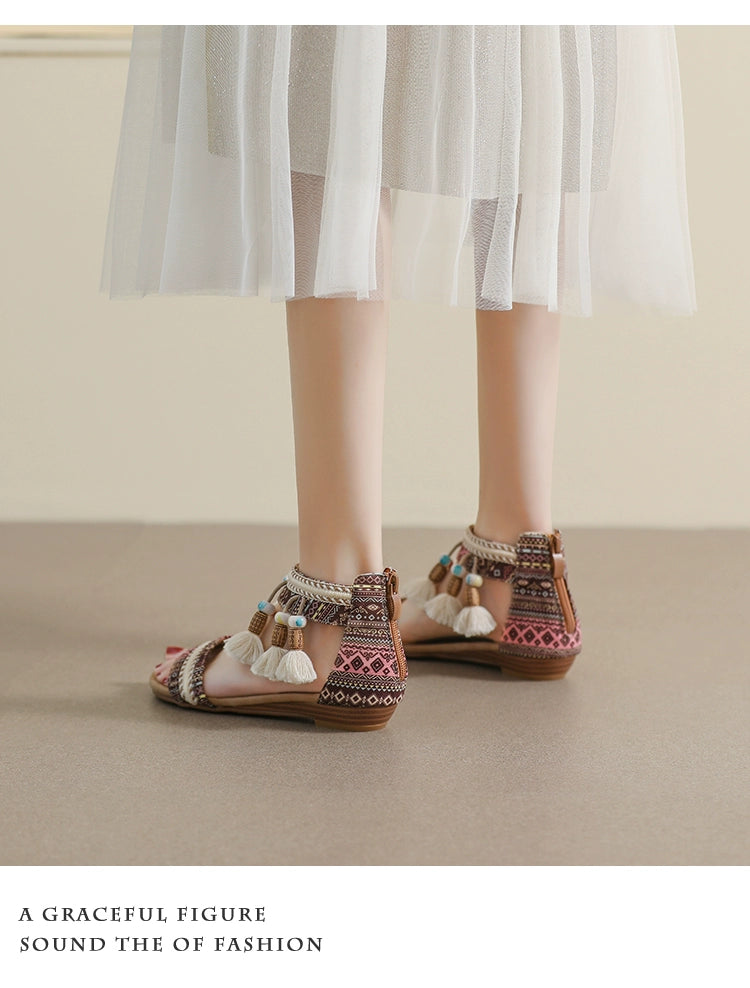 Fairy National Style Wedge Bohemian Roman Shoes