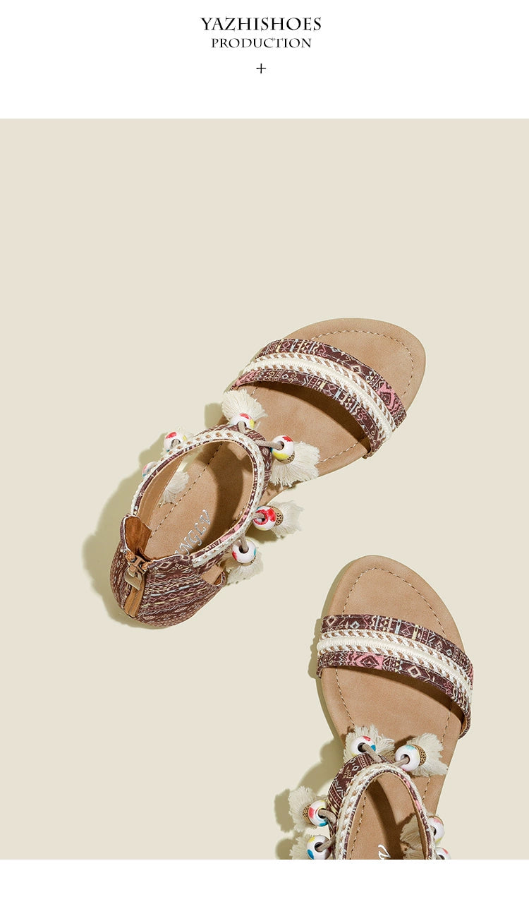 Fairy National Style Wedge Bohemian Roman Shoes