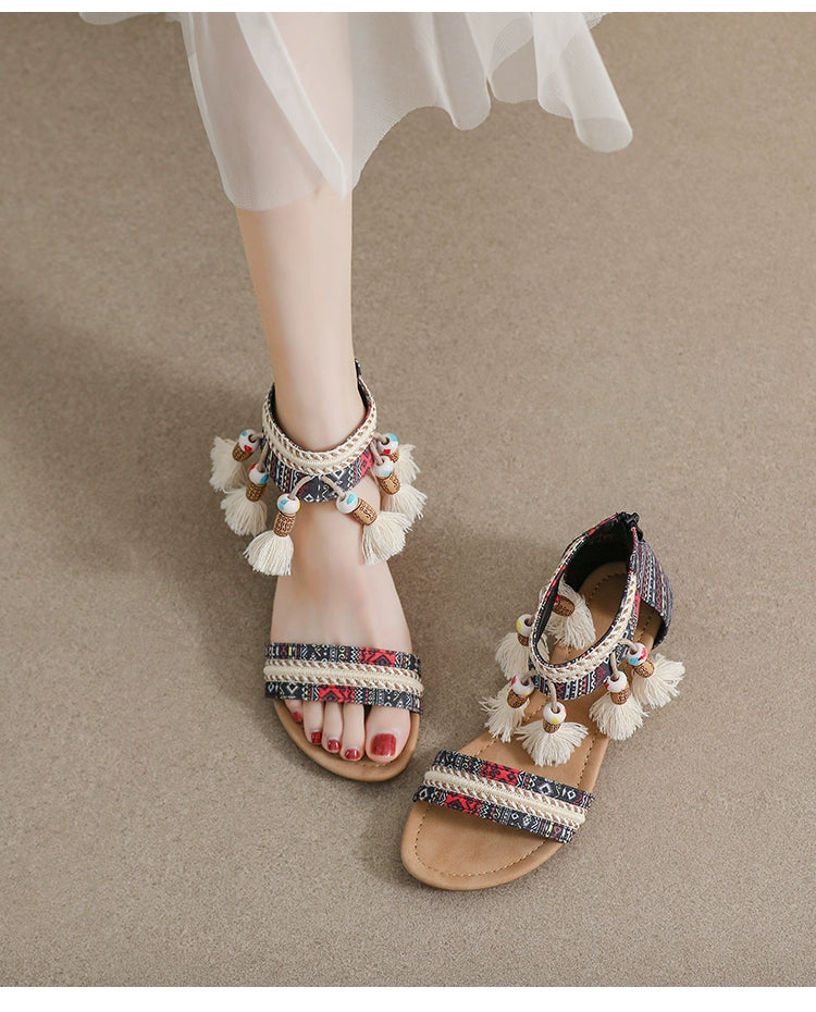 Fairy National Style Wedge Bohemian Roman Shoes