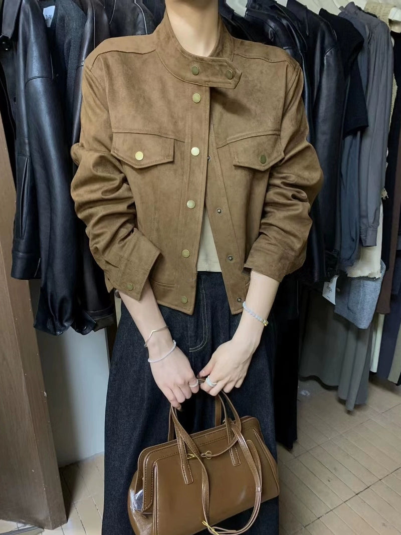 Deerskin Short Top American Retro Jacket Coat