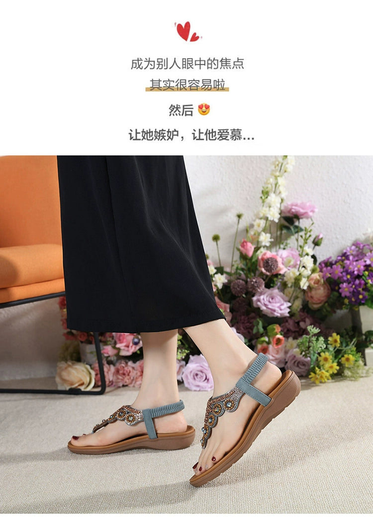 Thick Sole Bohemian Wedge Sandals