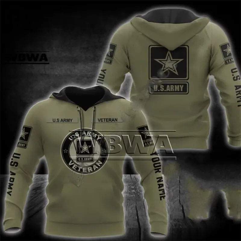 WBWA Military Camo 3DPrint Pullover: Casual Hoodies 2023