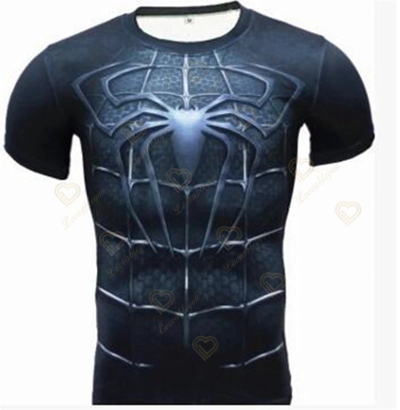 Spider Hero Print Short Sleeve Tee for Kids (7T-14T)