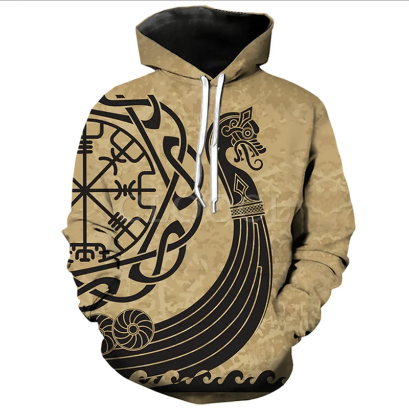 2023 Urban Wolf Print Hoodie: Trendy Men's Fashion