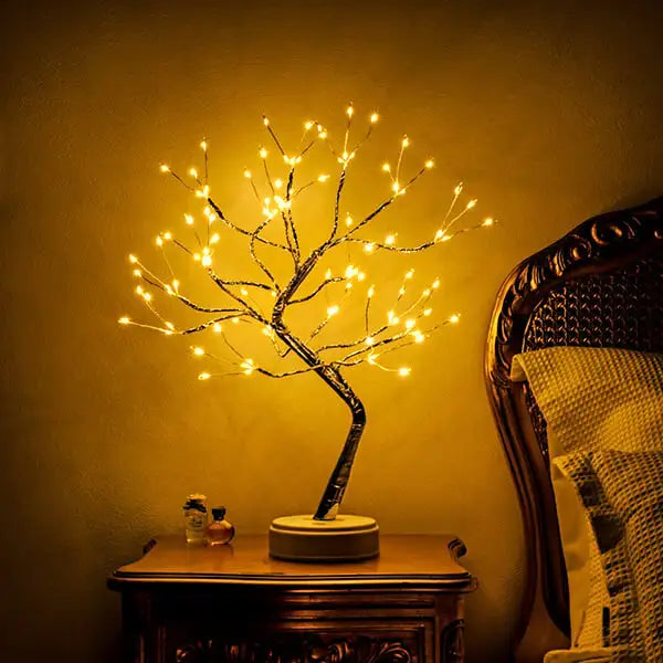 Remote-Controlled 108 LED Bonsai Table Lamp