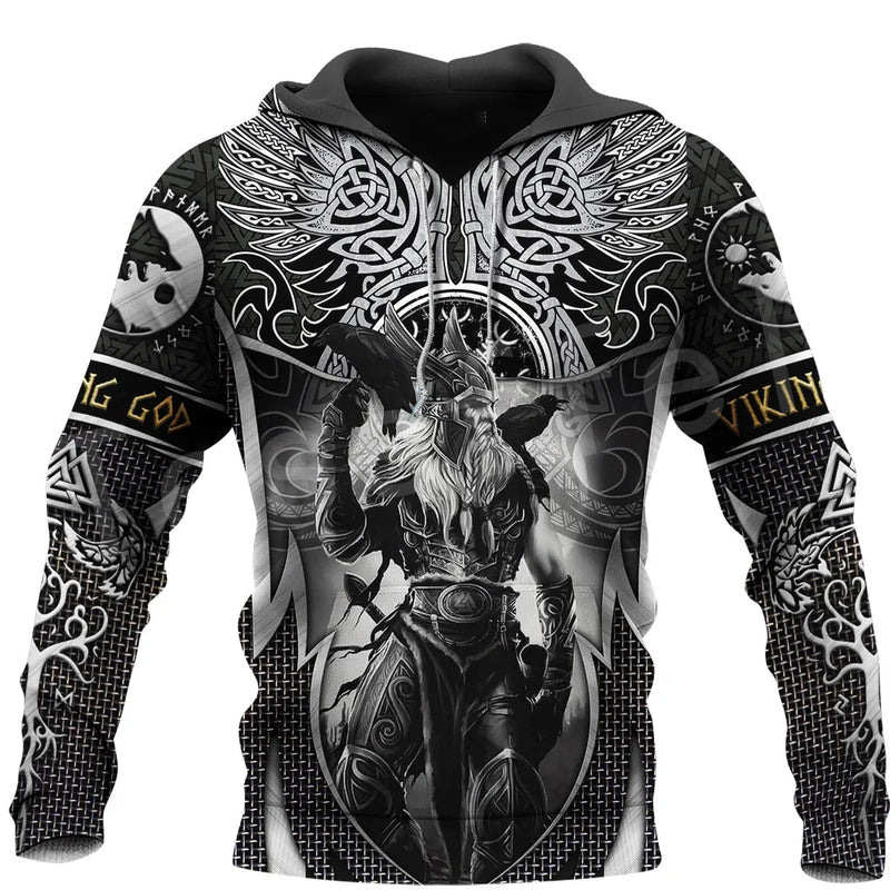 2023 Urban Wolf Print Hoodie: Trendy Men's Fashion