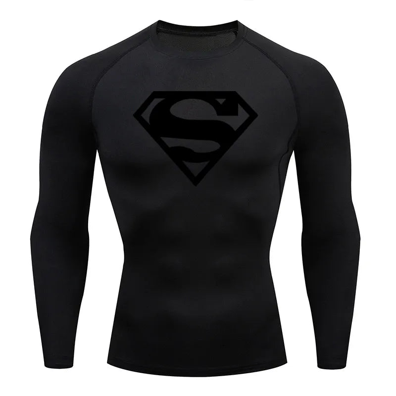 Men's Superhero Compression Running T-shirts