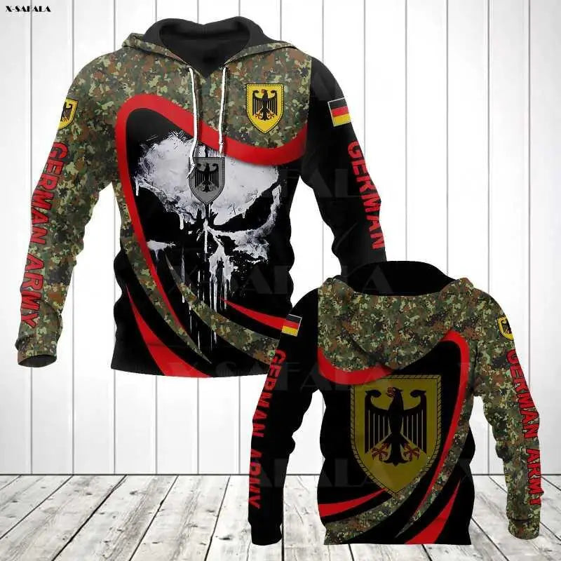 WBWA Military Camo 3DPrint Pullover: Casual Hoodies 2023