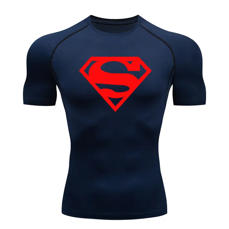 Men's Superhero Compression Running T-shirts