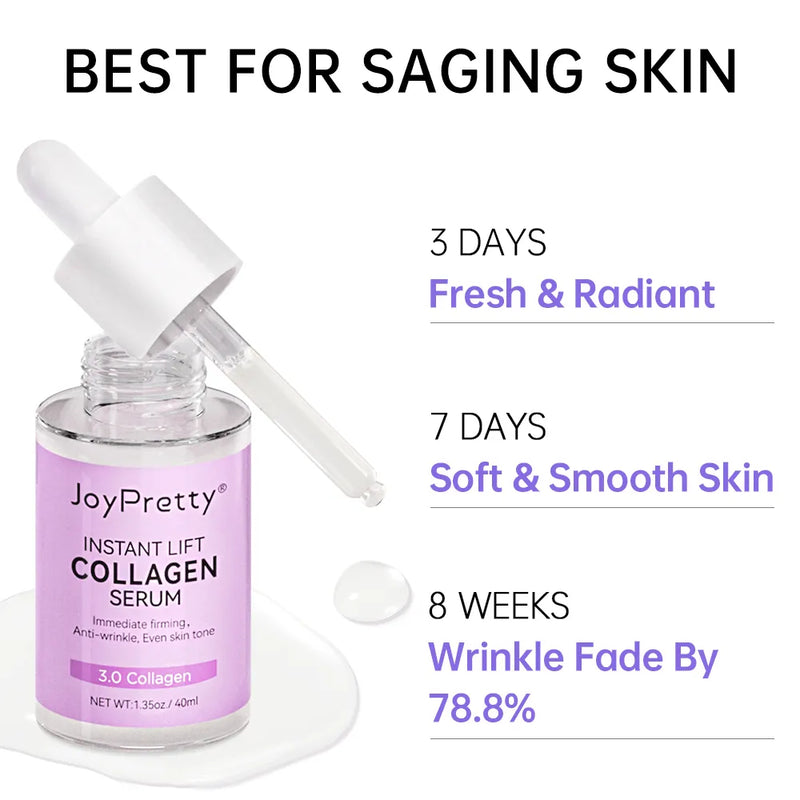 40ml Collagen Face Serum: Anti-Wrinkle Hyaluronic Acid Formula