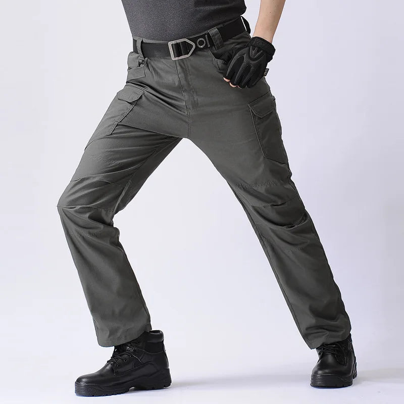 Quick-Dry Military Cargo Pants: Multi-Pocket Waterproof Design