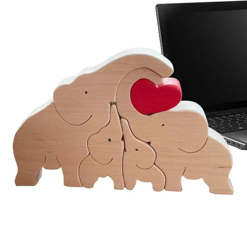 Custom Elephant Wooden Puzzle: Personalized Gift