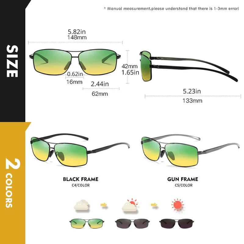 CoolPandas Photochromic Unisex Sunglasses