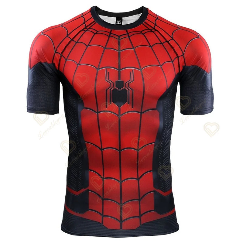 Spider Hero Print Short Sleeve Tee for Kids (7T-14T)