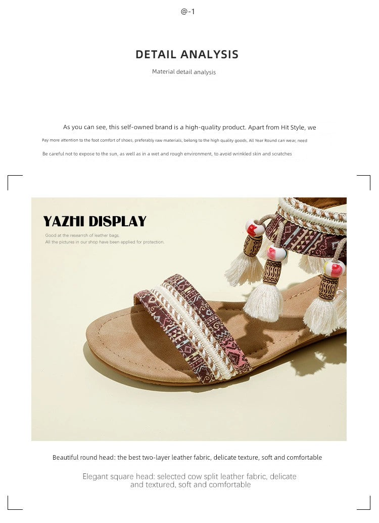 Fairy National Style Wedge Bohemian Roman Shoes