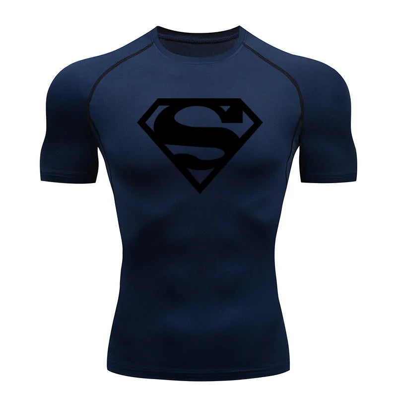 Men's Superhero Compression Running T-shirts