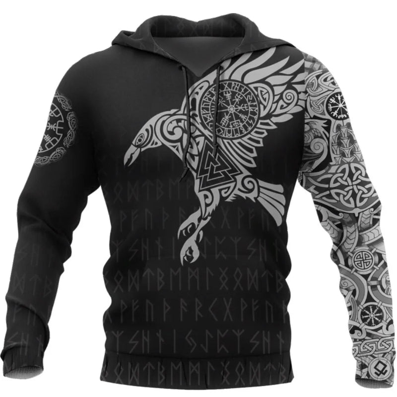 2023 Urban Wolf Print Hoodie: Trendy Men's Fashion