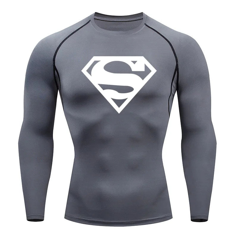 Men's Superhero Compression Running T-shirts