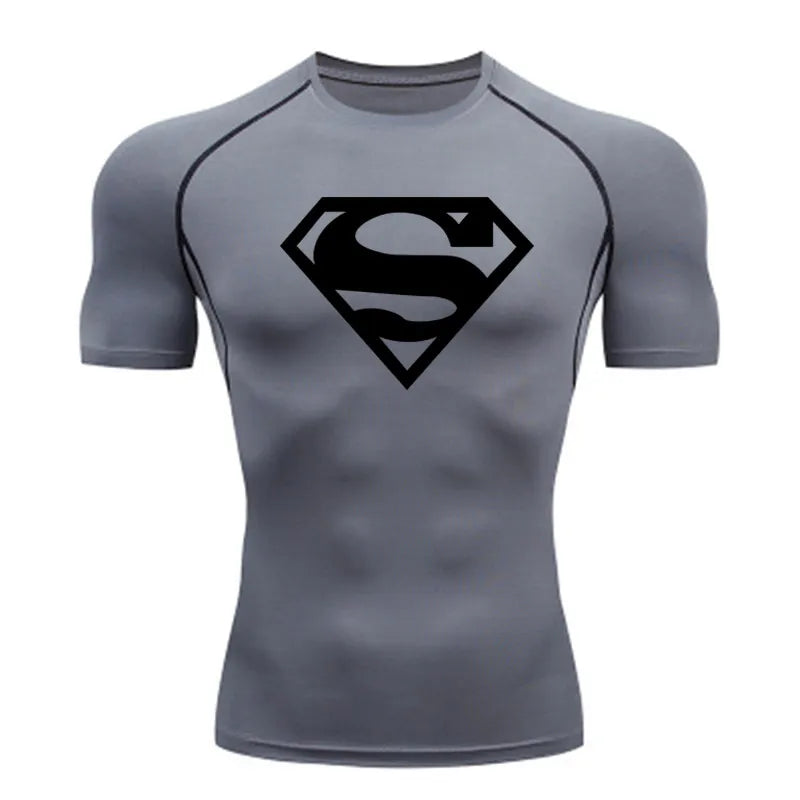 Men's Superhero Compression Running T-shirts