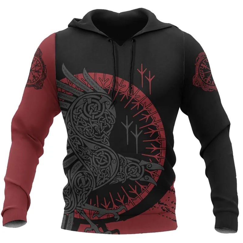 2023 Urban Wolf Print Hoodie: Trendy Men's Fashion