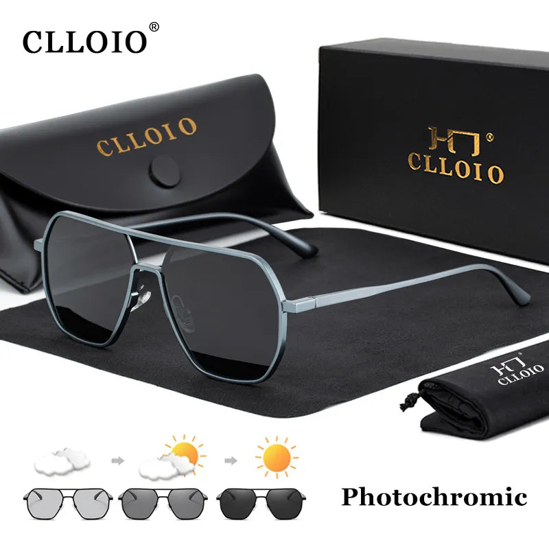 CLLOIO New Fashion in Photochromic Aluminum - Unisex Sunglasses