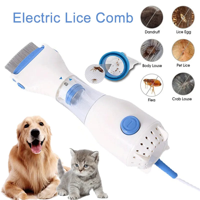 Electric Anti-Lice Pet Comb: Flea Removal for Dogs & Cats