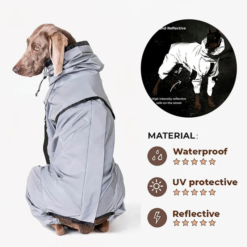 Reflective Waterproof Dog Raincoat: Outdoor Jacket for Pets