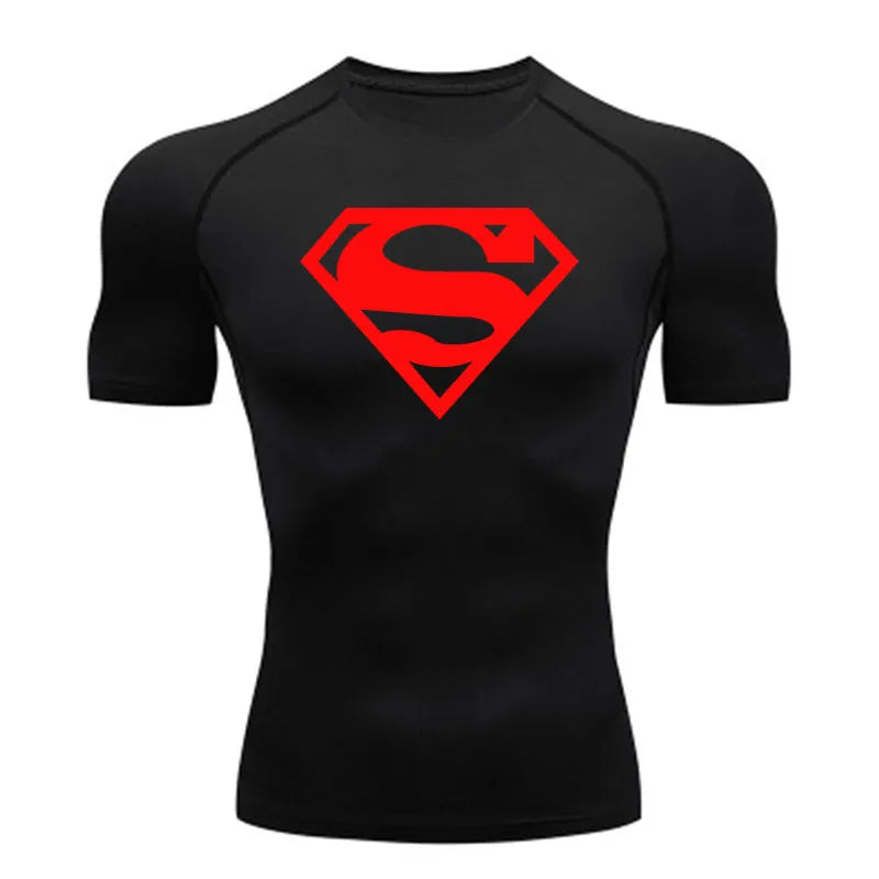 Men's Superhero Compression Running T-shirts