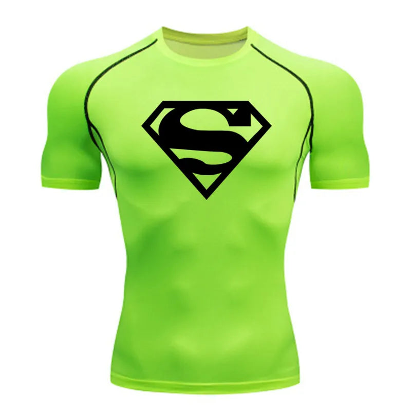 Men's Superhero Compression Running T-shirts