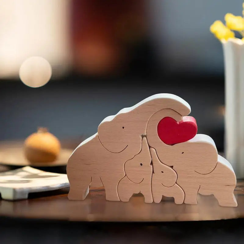 Custom Elephant Wooden Puzzle: Personalized Gift