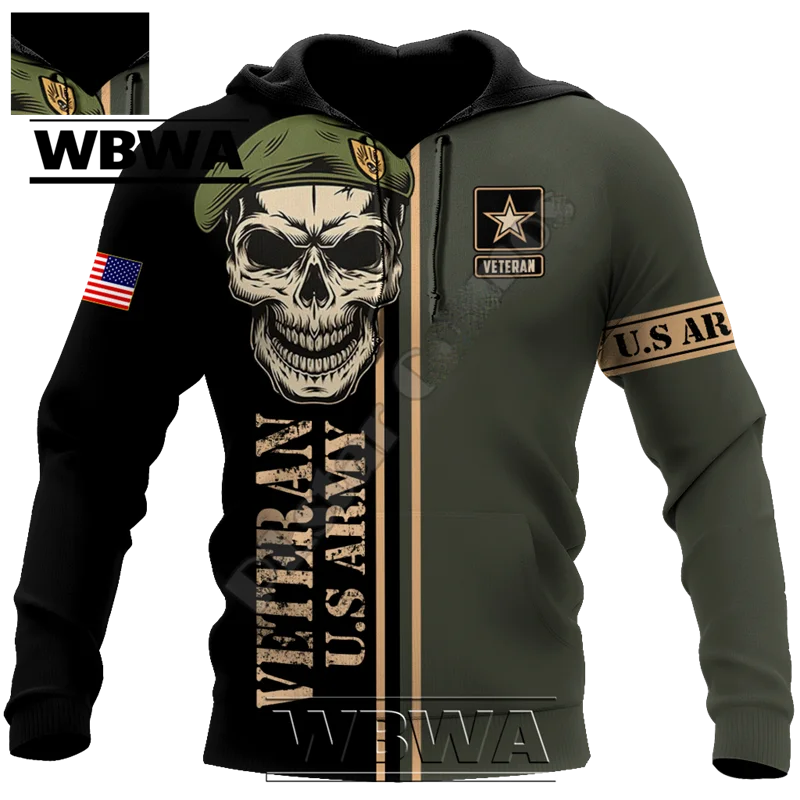 WBWA Military Camo 3DPrint Pullover: Casual Hoodies 2023