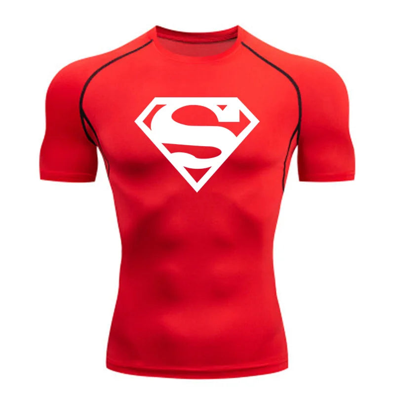 Men's Superhero Compression Running T-shirts