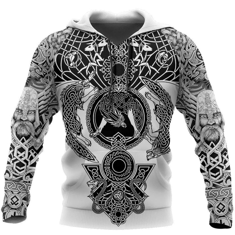 2023 Urban Wolf Print Hoodie: Trendy Men's Fashion