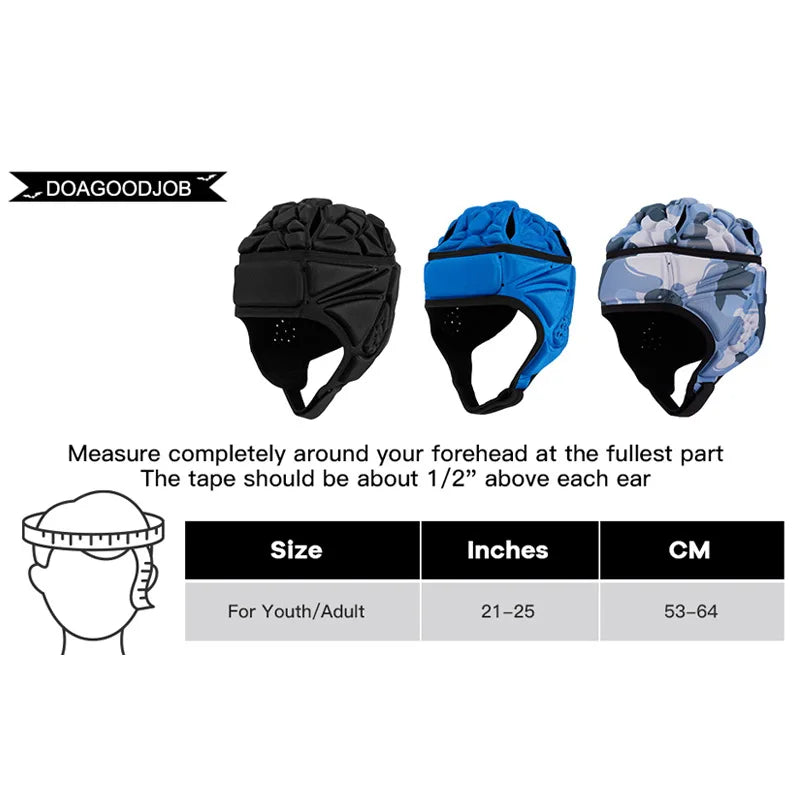 Kids' Rugby Padded Headgear: Protective Helmet