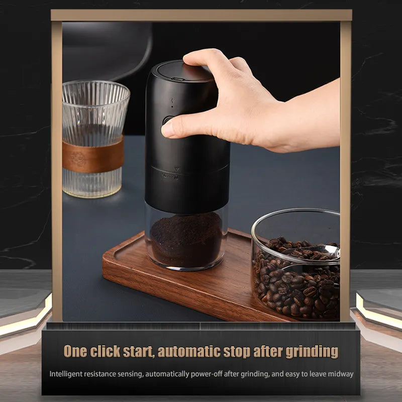 Portable Electric Coffee Bean Grinder: USB Rechargeable