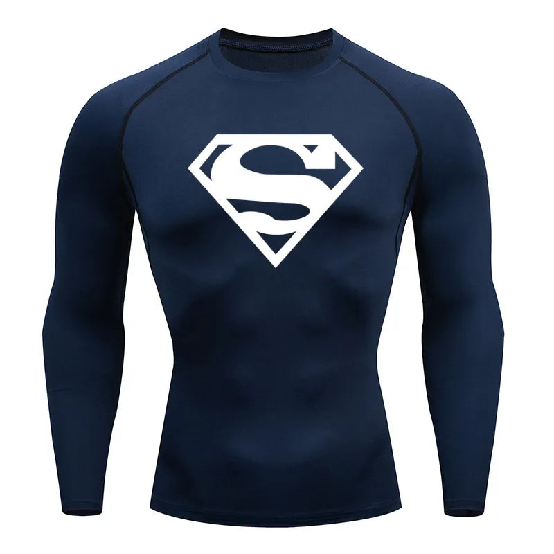 Men's Superhero Compression Running T-shirts