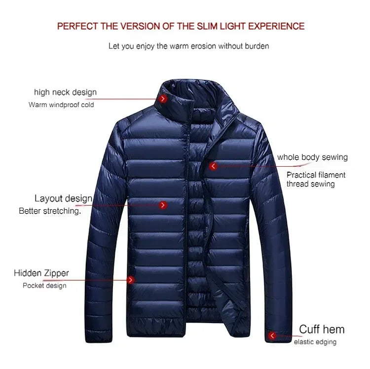 Ultra Light White Duck Down Jacket Men Waterproof Casual Portable Outdoor Lightweight Padded Male Coats Jacket Autumn Winter