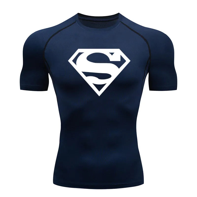 Men's Superhero Compression Running T-shirts