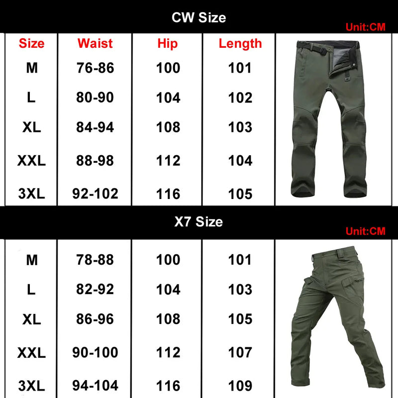 Men's Warm Soft Shell Outdoor Pants