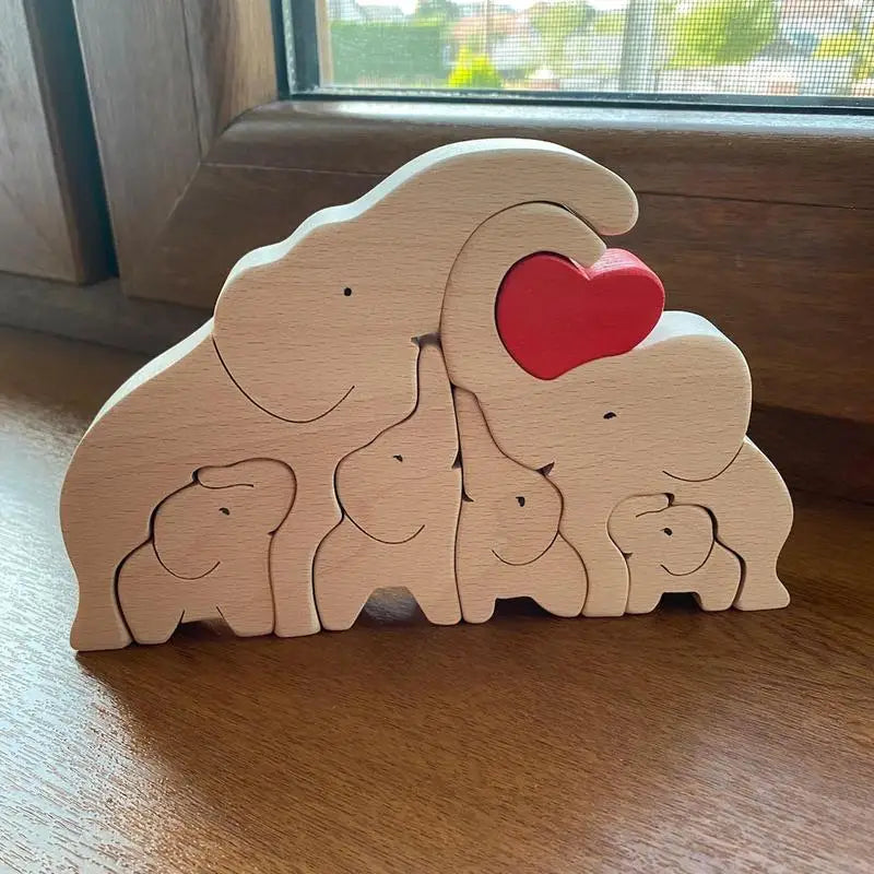 Custom Elephant Wooden Puzzle: Personalized Gift