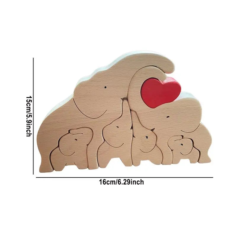 Custom Elephant Wooden Puzzle: Personalized Gift